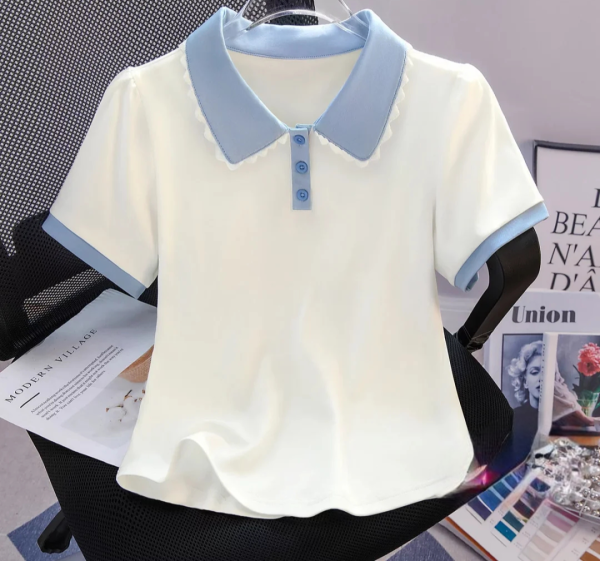 Cropped Slimming Short Sleeve Top
