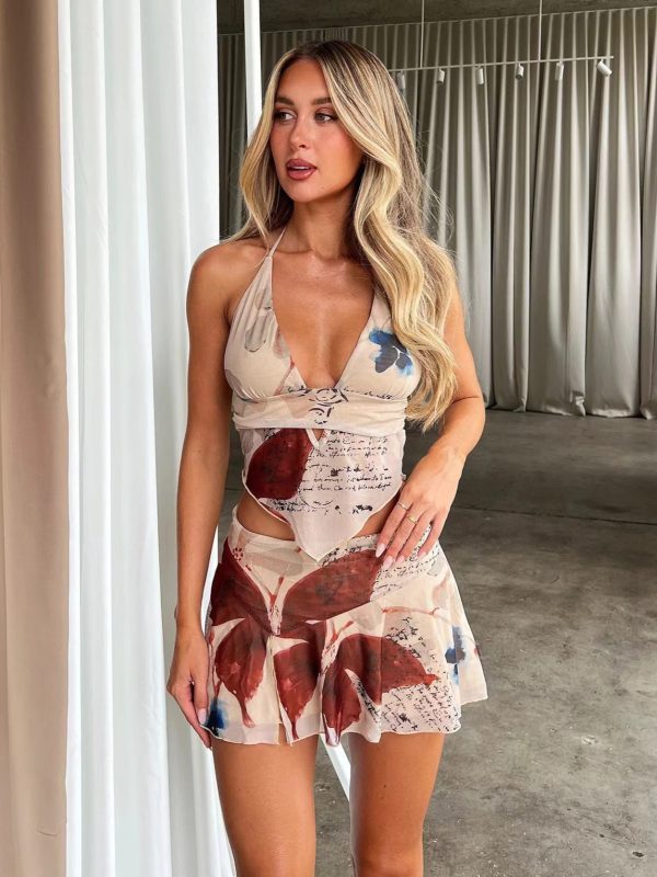 Two-Piece Chiffon Dress Outfit